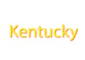 Kentucky written illustration, american state isolated in a whit