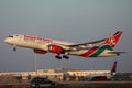 Kenya Airways took off from Schiphol Airport, AMS