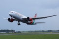 Kenya Airways took off from Schiphol Airport, AMS