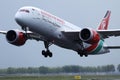 Kenya Airways took off from Schiphol Airport, AMS