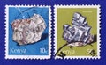 1977 Kenya 50c mineral Galena Used stamp Royalty Free Stock Photo