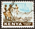 Kenya - CIRCA 1963: A stamp printed in Kenya depicts the fishing industry circa 1963