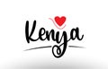 Kenya country text typography logo icon design