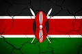 Kenya - cracked country flag Royalty Free Stock Photo