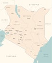 Kenya - detailed map with administrative divisions country