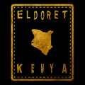 Kenya Eldoret Seal Map Design Royalty Free Stock Photo