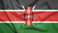 Kenya flag with fabric texture Royalty Free Stock Photo