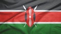 Kenya flag with fabric texture Royalty Free Stock Photo
