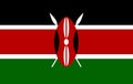 Kenya flag, Kenya flag illustration. Royalty Free Stock Photo