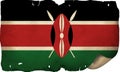 Kenya Flag On Old Paper