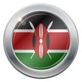 Kenya Flag Silver Icon