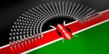 Kenya flag - voting, parliamentary election concept - 3D illustration