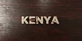 Kenya - grungy wooden headline on Maple - 3D rendered royalty free stock image