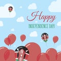 Kenya Independence Day Flat Patriotic Design.