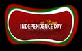 Kenya. Independence day greeting card. Paper cut style.