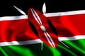 Kenya flag illustration Royalty Free Stock Photo