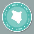 Kenya label flat sticker design.