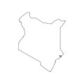 Kenya map silhouette