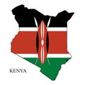 Kenya map vector illustration. Eastern Africa. Africa