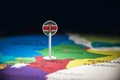 Kenya marked with a flag on the map Royalty Free Stock Photo