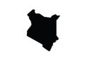 Kenya outline map country shape