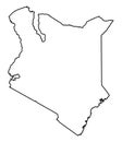 Kenya Outline Silhouette Map