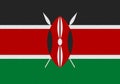 Kenya paper flag Royalty Free Stock Photo