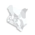 Kenya political map of administrative divisions Royalty Free Stock Photo