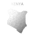 Kenya polygonal vector map.