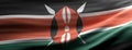 Kenya national flag waving texture background. 3d illustration