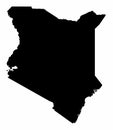 Kenya silhouette map