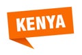 Kenya sticker. Kenya signpost pointer sign.