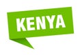Kenya sticker. Kenya signpost pointer sign.