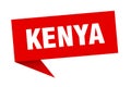 Kenya sticker. Kenya signpost pointer sign.