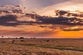 Kenya Sunset Landscape Golden Hour Sunrise Maasai Mara National Game Reserve Park Narok County Kenya East Africa Royalty Free Stock Photo