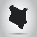 Kenya vector map. Black icon on white background.