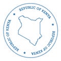 Kenya vector map sticker.