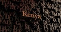 Kenya - Wooden 3D rendered letters/message