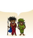 Kenyan cartoon couple social bubble