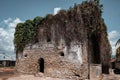 Ruins Old British Customs House historical structure is situated in Vanga the Southernmost town in Kenya