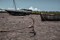 Anchor Hook Seascape Wooden Boats In Vanga Last Town In Kenya Kwale County Streets Business Settlement In Coastal Region