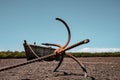 Anchor Hook Seascape Wooden Boats In Vanga Last Town In Kenya Kwale County Streets Business Settlement In Coastal Region