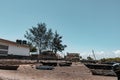 Seascape Wooden Boats In Vanga Last Town In Kenya Kwale County Streets Business Settlement In Coastal Region East Africa Landscape