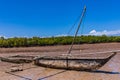 Seascape Wooden Boats In Vanga Last Town In Kenya Kwale County Streets Business Settlement In Coastal Region East Africa