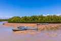 Seascape Wooden Boats In Vanga Last Town In Kenya Kwale County Streets Business Settlement In Coastal Region East Africa