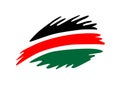 Kenyan flag colors vector splash design