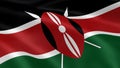Kenyan flag in the wind
