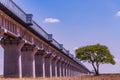 Kenyan Landscapes SGR Standard Gauge Railway Line Bridge Pillars At Nairobi National Park Kenya East African