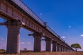 Kenyan Landscapes SGR Standard Gauge Railway Line Bridge Pillars At Nairobi National Park Kenya East African