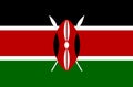 Kenyan national flag. Official flag of Kenya, accurate colors Royalty Free Stock Photo
